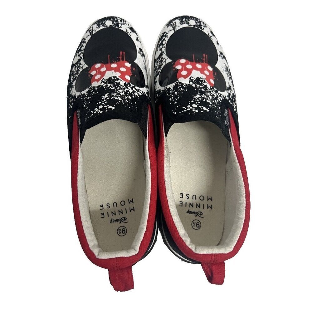 Disney Disneyland Womens Minnie Mouse Shoes Sneakers US 9.5 Slip On Comfort Logo - Picture 6 of 11